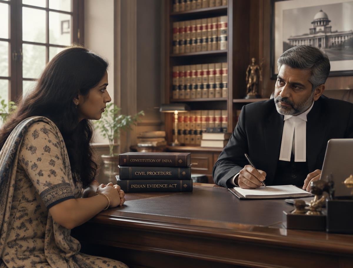 Illustrative consultation between a client and an Indian advocate