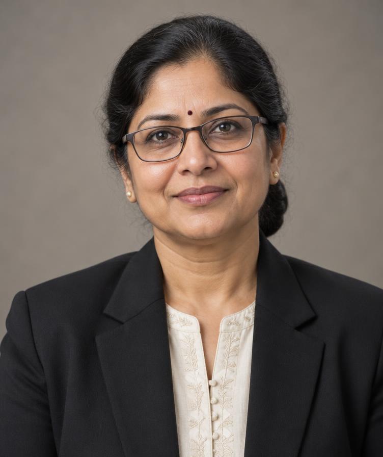 Sample portrait of a woman advocate with glasses (demo profile)